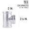 B & K STZ Industries 1 in. FIP each X 1 in. D FIP 1 in. D FIP Galvanized Malleable Iron Tee 311UPT-1 - alternate 3